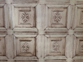 7ft x 5ft Shabby White Ornate Old Carved Wood Wall backdrop